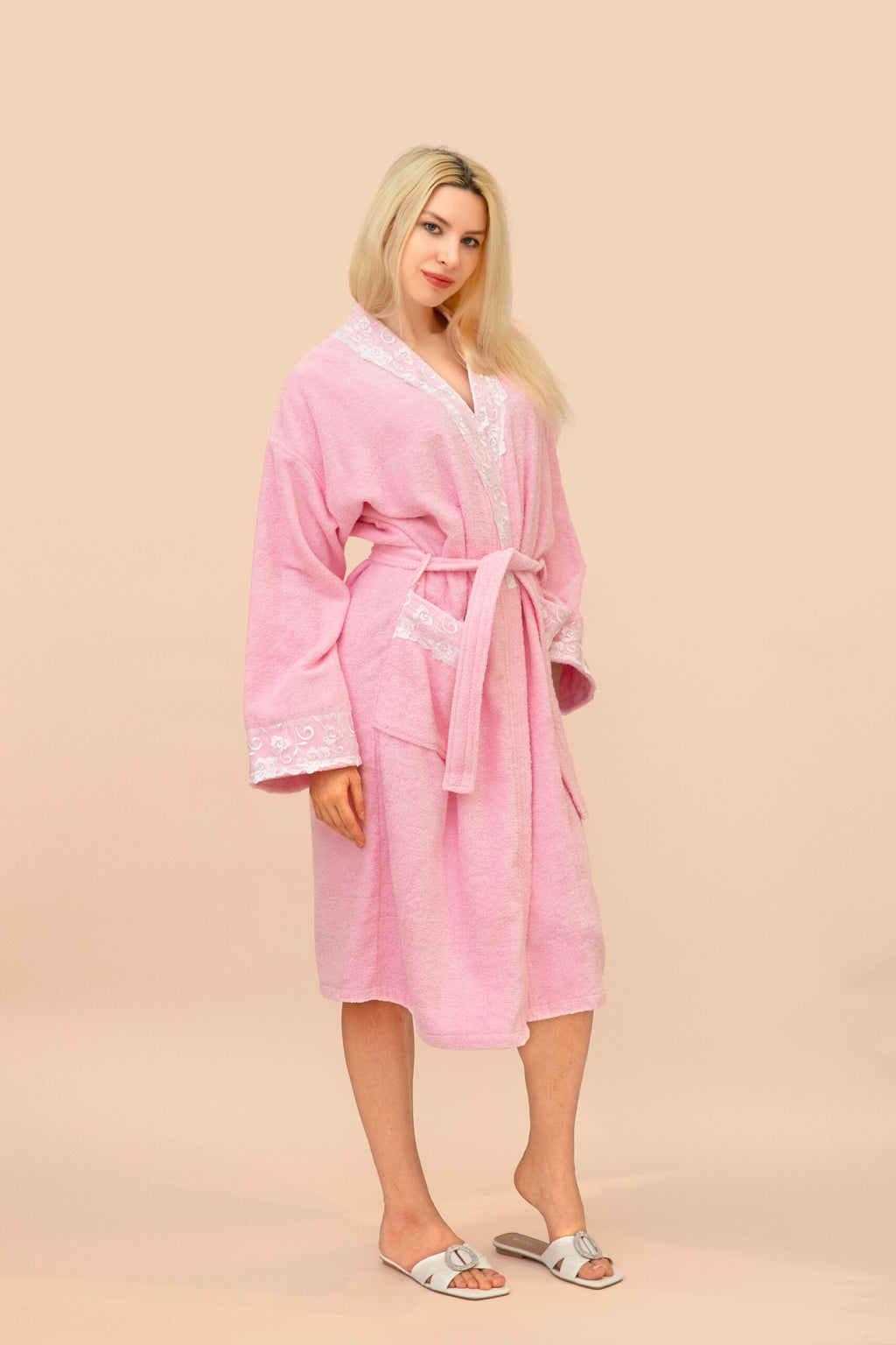Cotton Bath Robe - Hollyhock