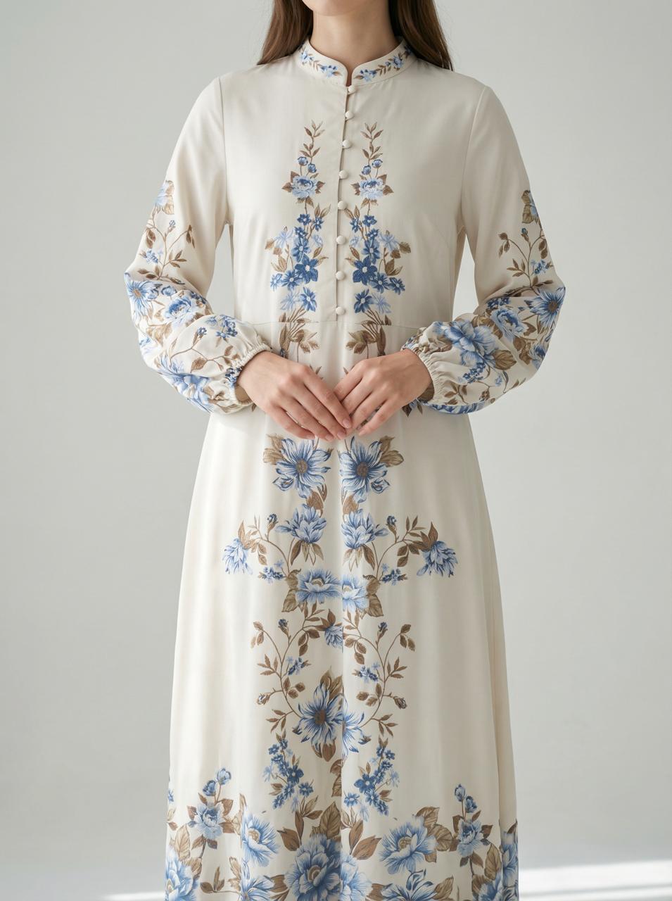 Crepe women's dress - Anemone