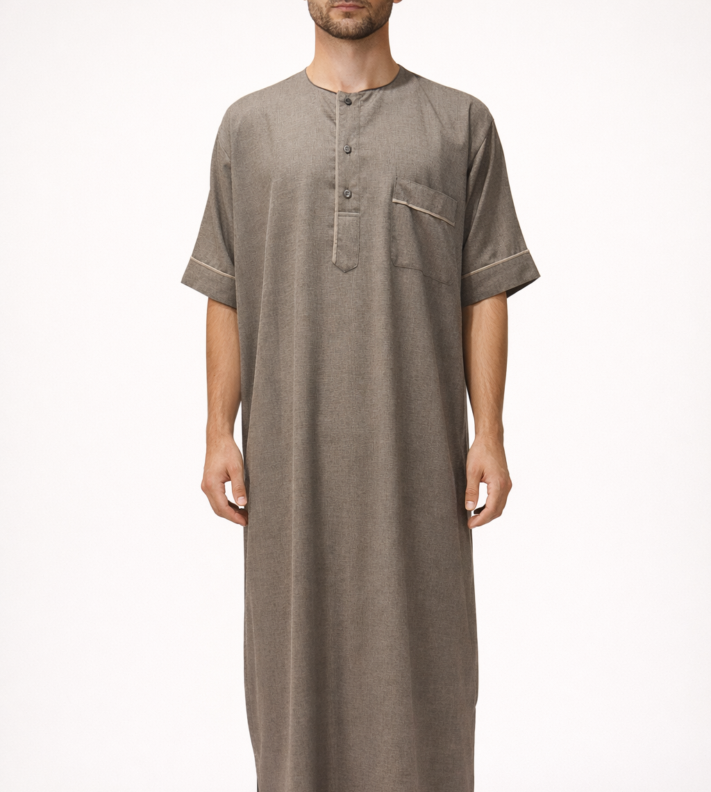 Cotton Men's Jalabiya - Sorrel