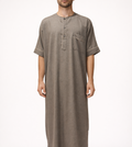 Cotton Men's Jalabiya - Sorrel