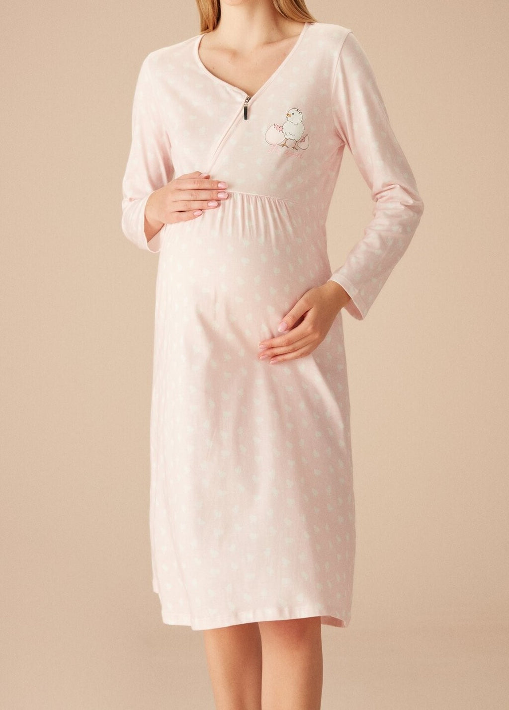 Cotton maternity nightwear - Elderberry
