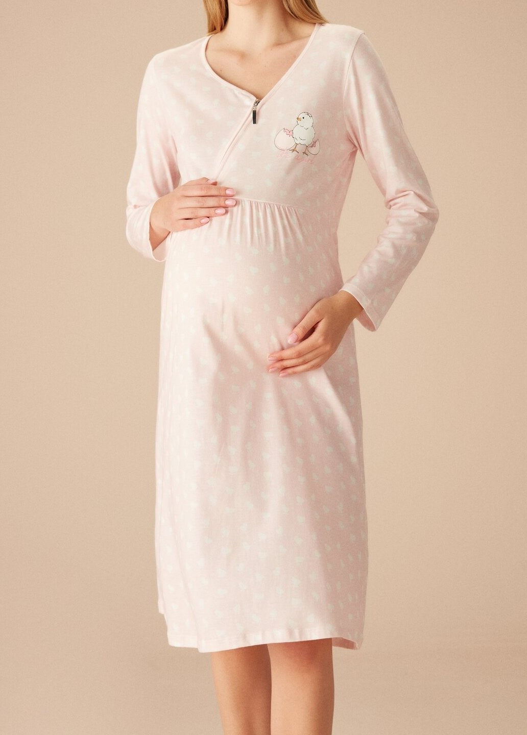 Cotton maternity nightwear - Elderberry