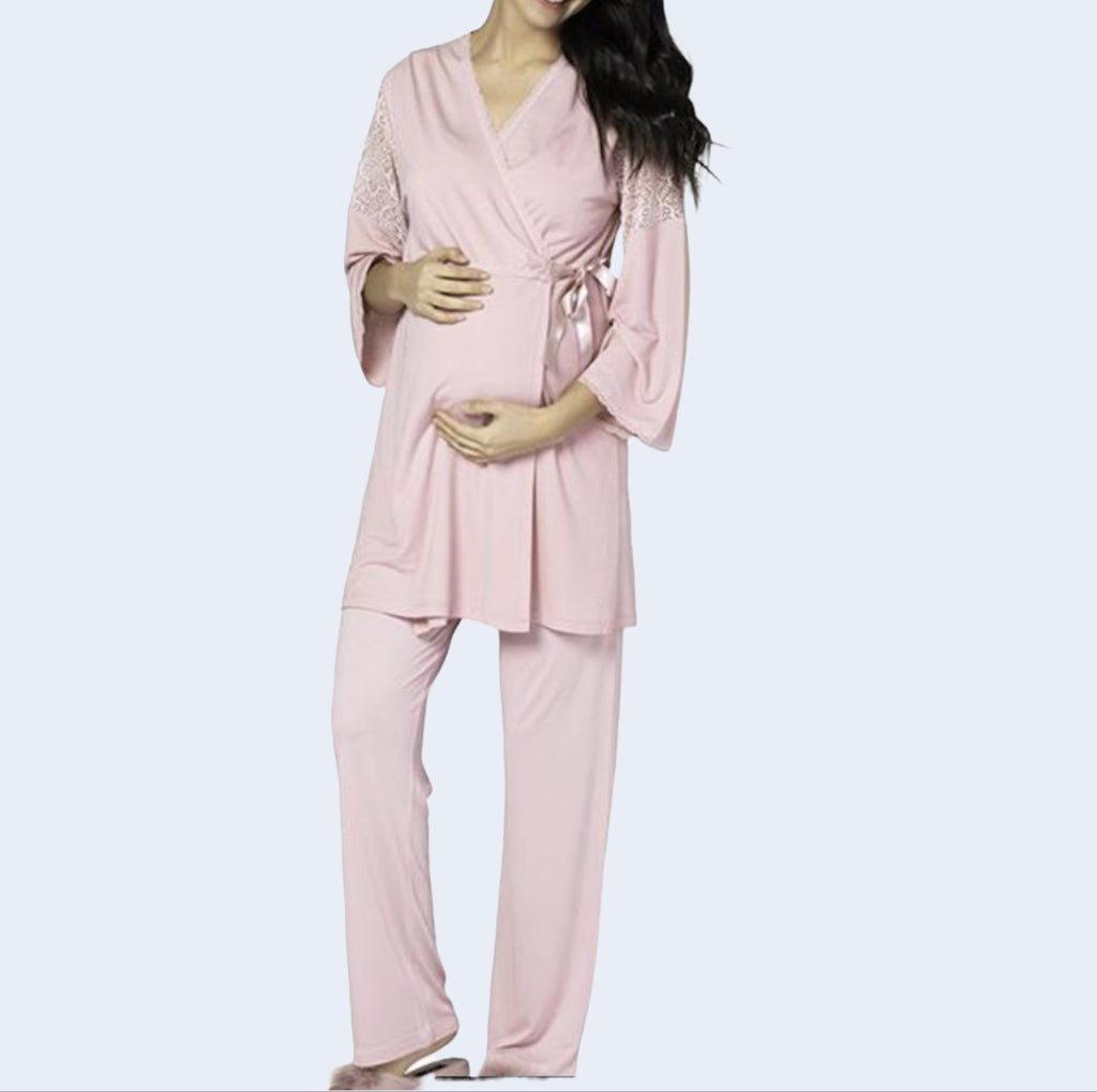 Viscose maternity pyjama- Anyelir