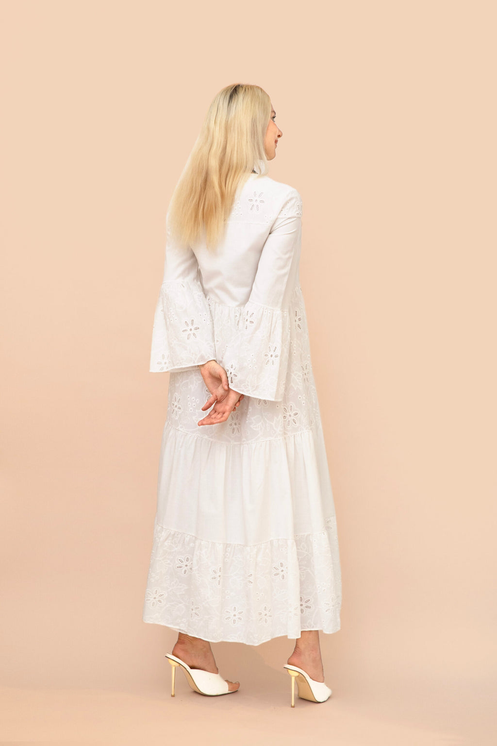 Cotton Women's dress - Almond