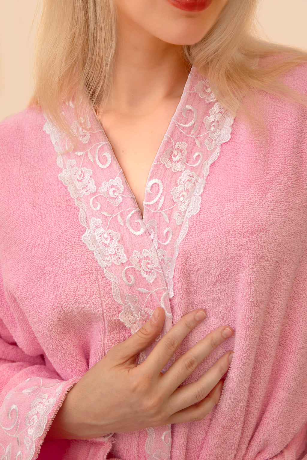 Cotton Bath Robe - Hollyhock