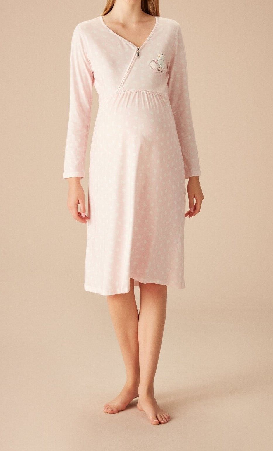 Cotton maternity nightwear - Elderberry