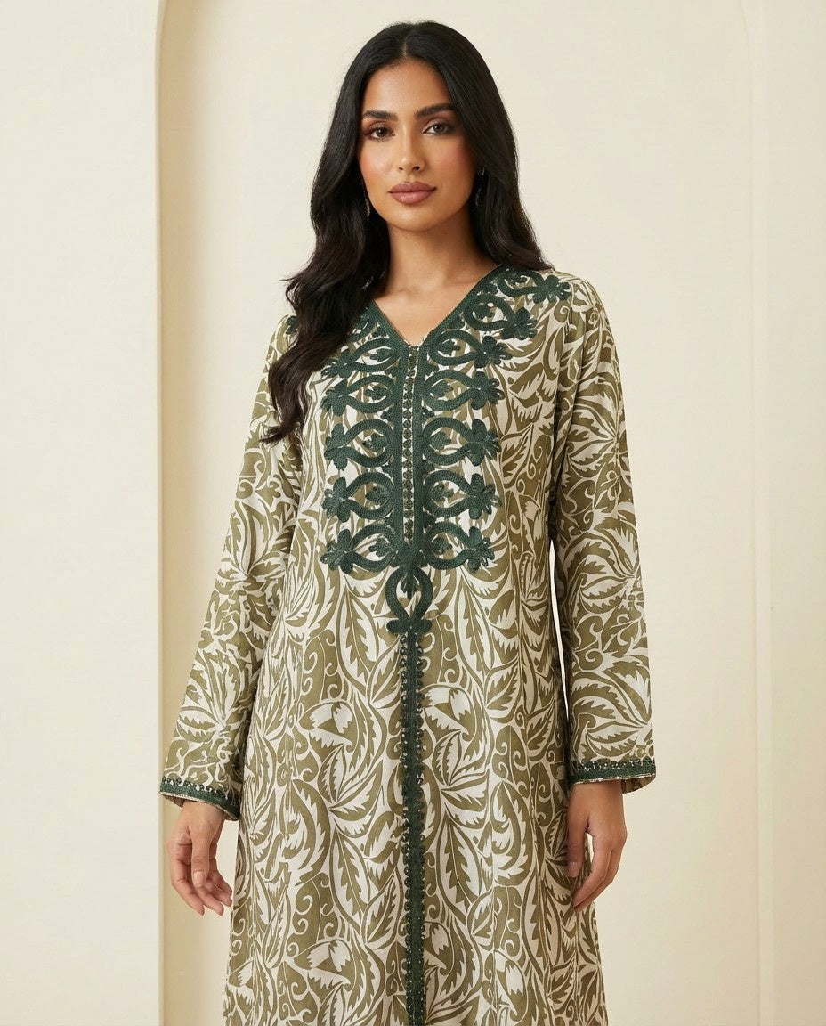 Cotton Jalabiya - Iris