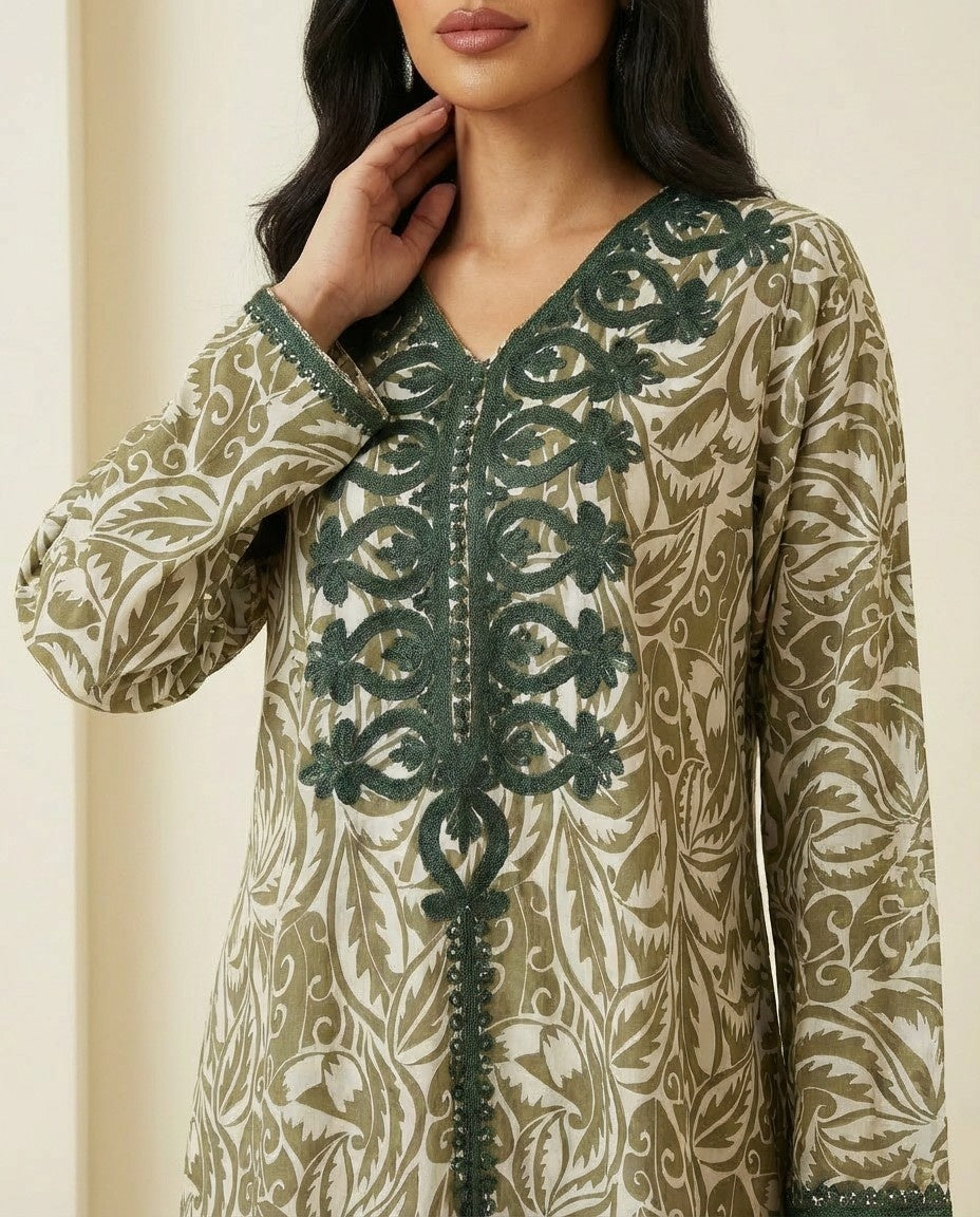 Cotton Jalabiya - Iris