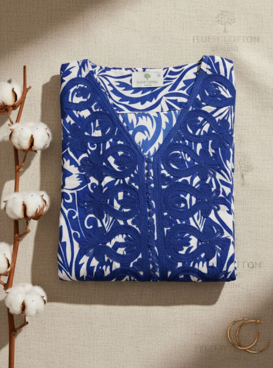 Cotton Jalabiya - Iris