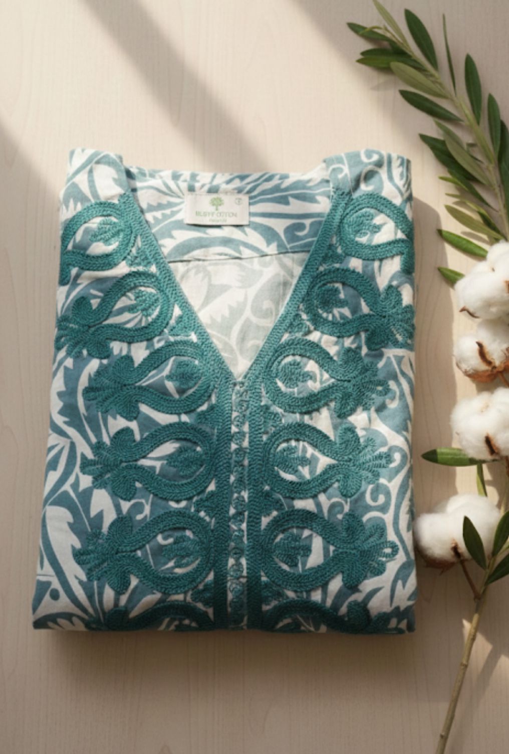 Cotton Jalabiya - Iris