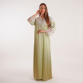 Silk Long Sleeves Embroidered Nightwear - Wallflower
