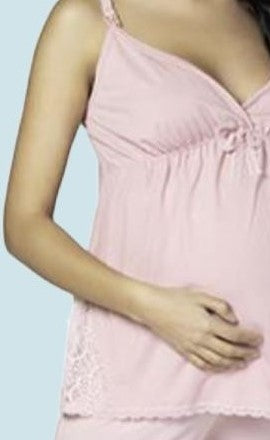 Viscose maternity pyjama- Anyelir