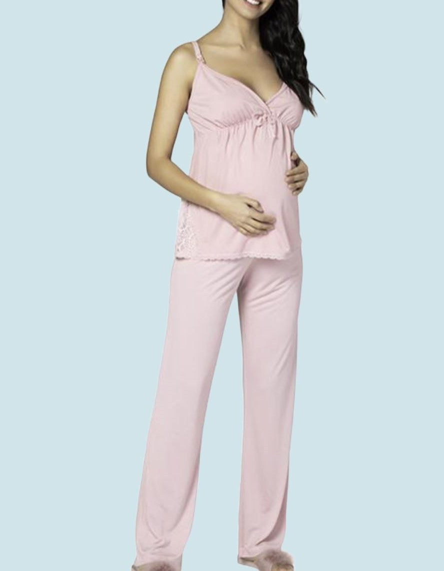 Viscose maternity pyjama- Anyelir