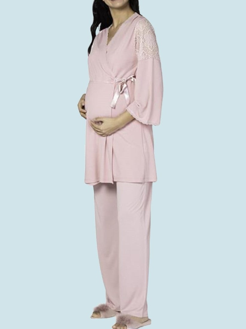 Viscose maternity pyjama- Anyelir