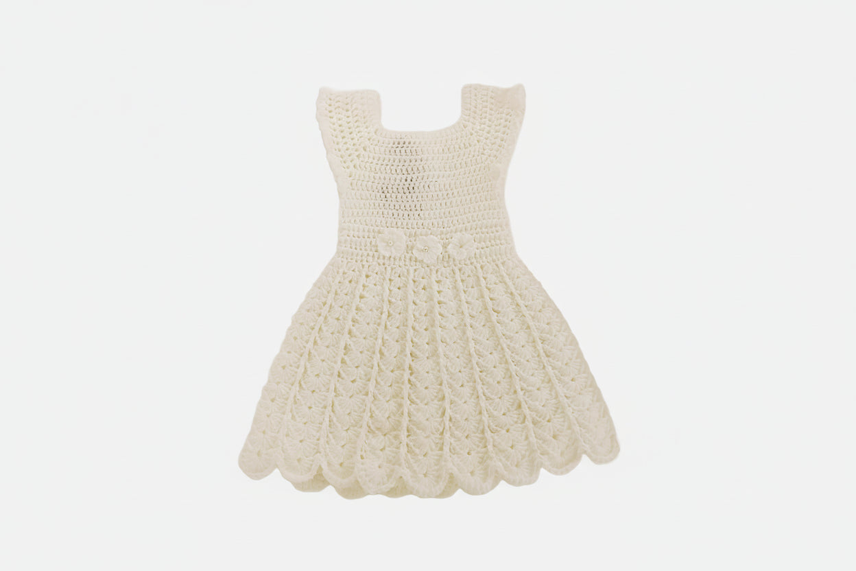 Knitted cotton kid's dress -  Daphne