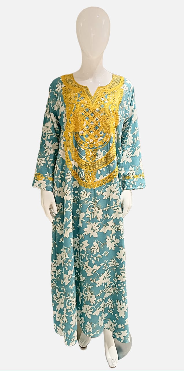 Cotton Jalabiya - Feverfew