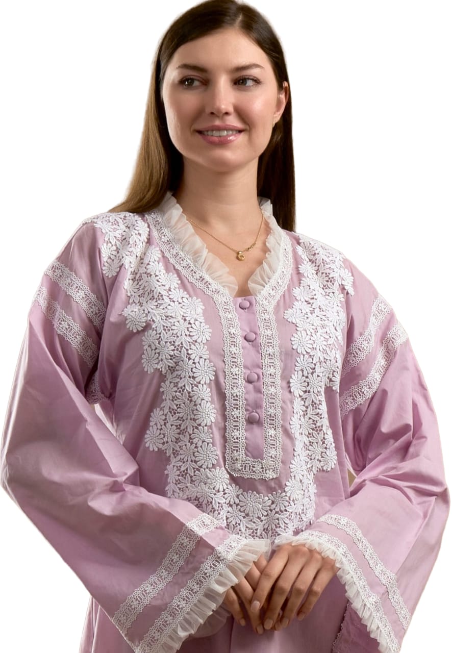 Cotton jalabiya - Hellebore