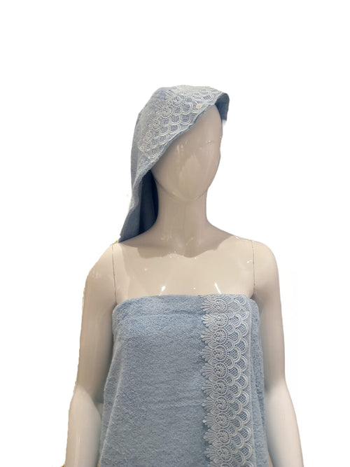 Cotton Bath Wrap and Hair Towel - Goldenrod