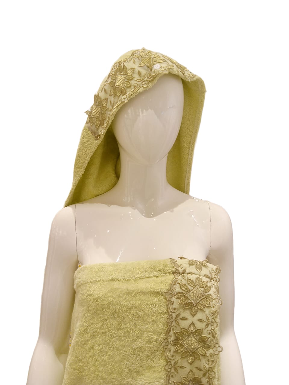 Cotton Bath Wrap and Hair Towel - Honeysuckle