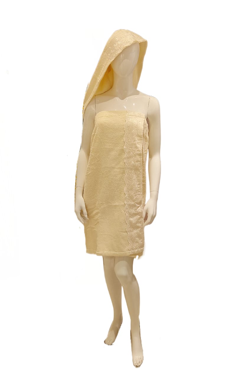 Cotton Bath Wrap and Hair Towel - Helenium