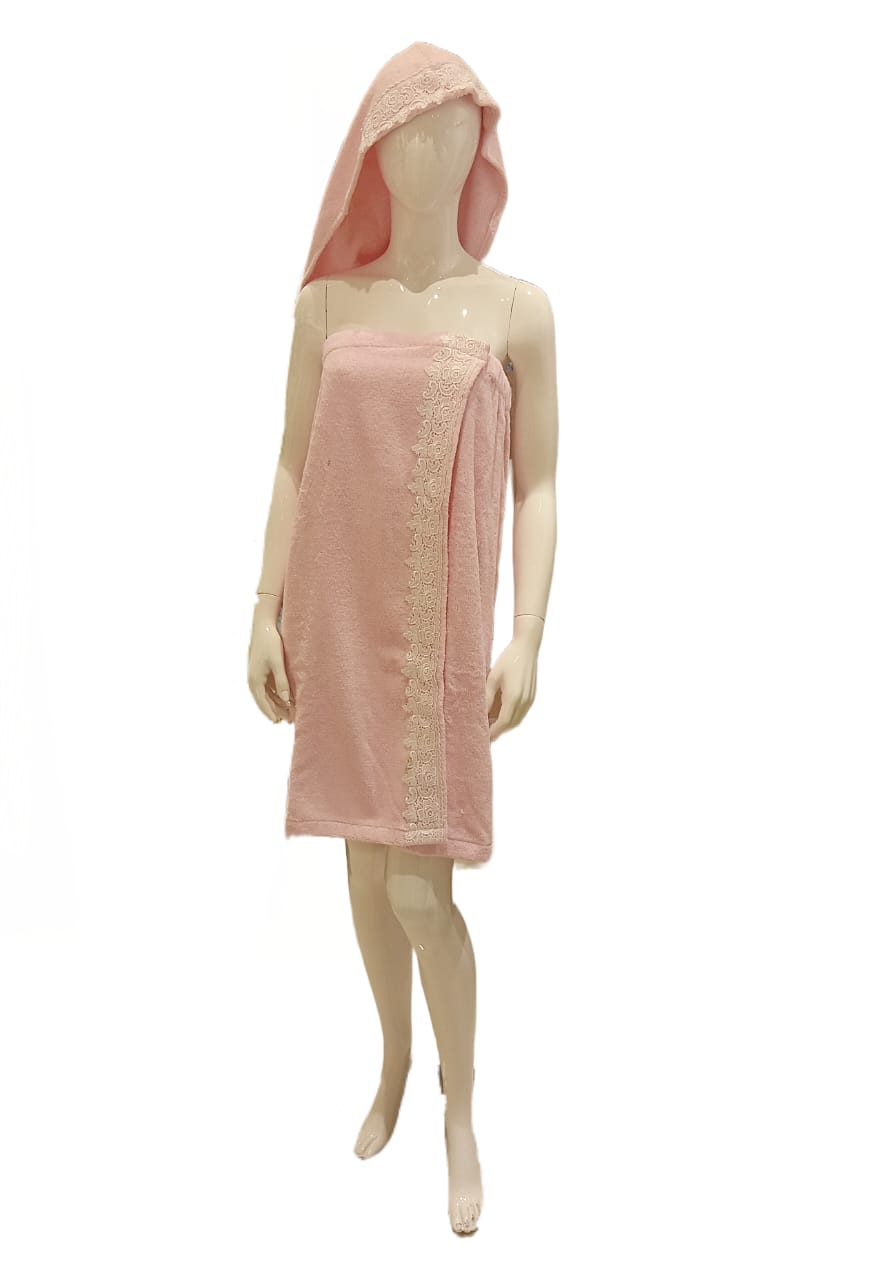 Cotton Bath Wrap and Hair Towel - Mayflower