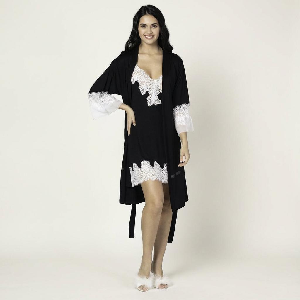 Viscose Nightwear Set - Plumeria